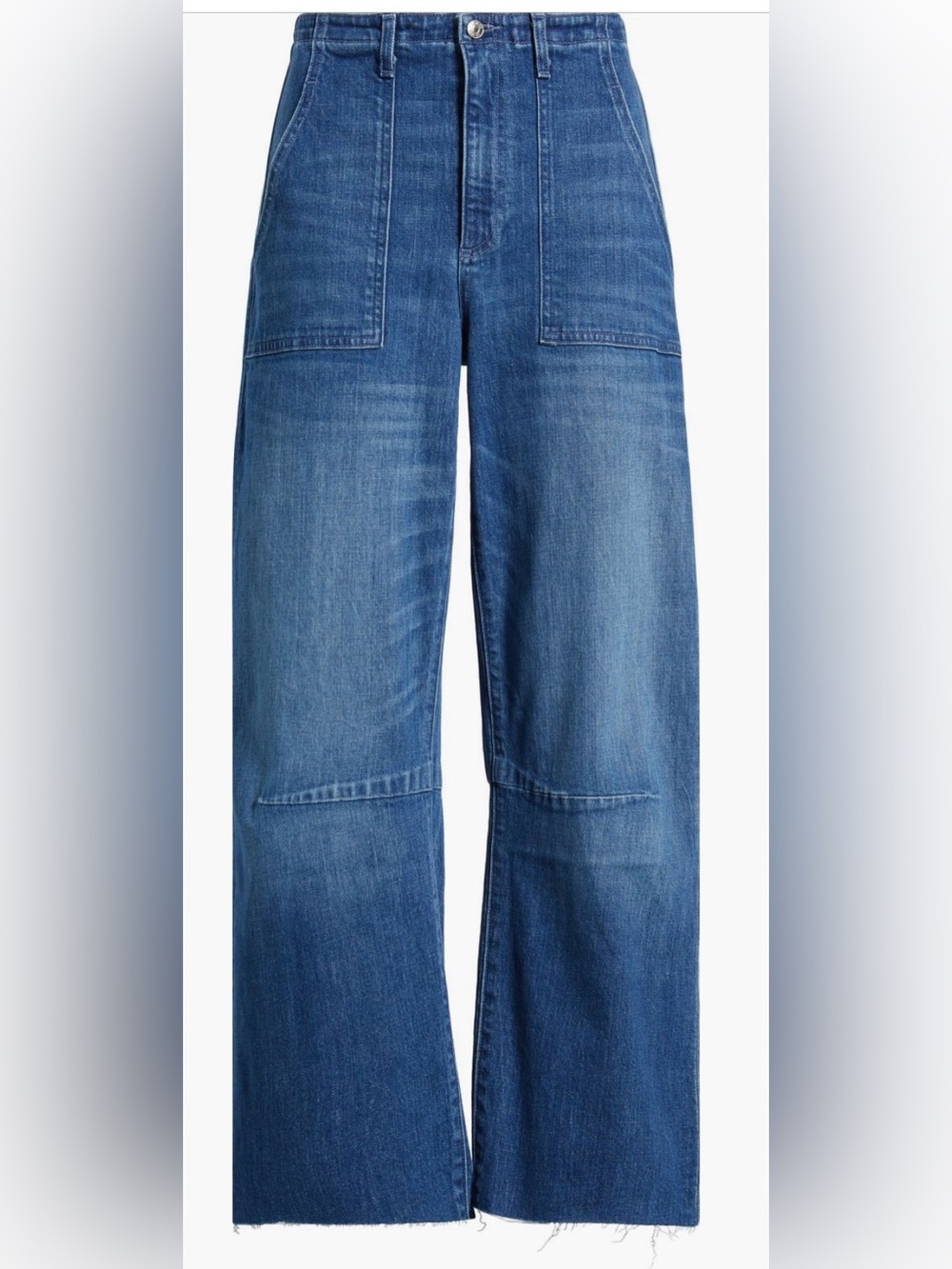 Le Jean Utility Barrel Women's Jeans in Medium Blue